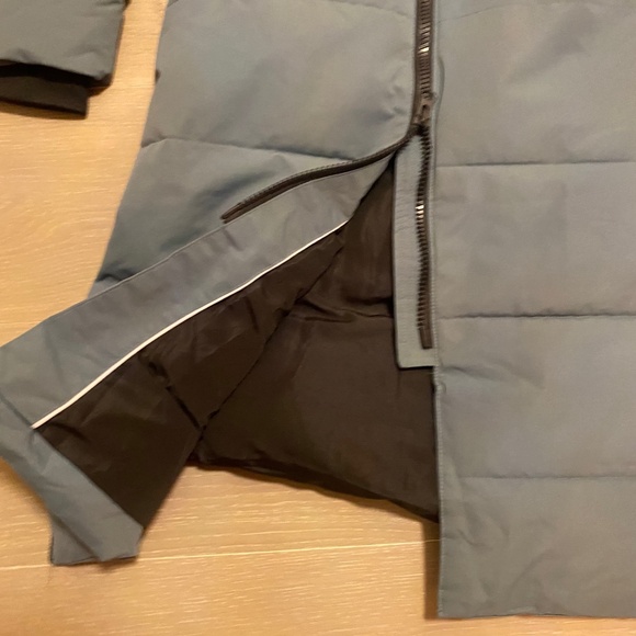 NOIZE quilted winter coat in light blue with faux fur hood trim, size XS - Picture 6 of 13